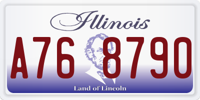 IL license plate A768790