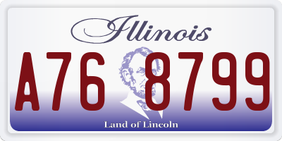 IL license plate A768799