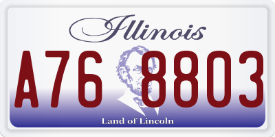 IL license plate A768803