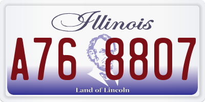 IL license plate A768807
