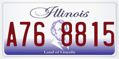 IL license plate A768815