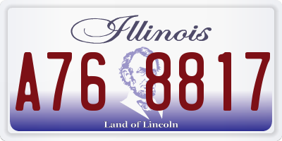 IL license plate A768817