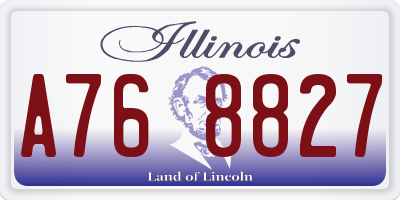 IL license plate A768827