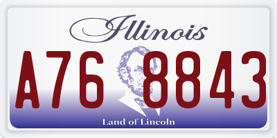 IL license plate A768843