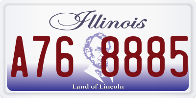 IL license plate A768885