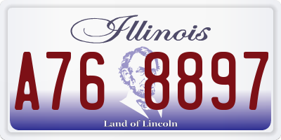 IL license plate A768897