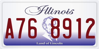 IL license plate A768912