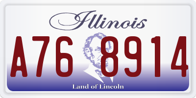 IL license plate A768914