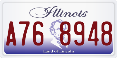 IL license plate A768948