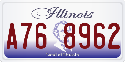 IL license plate A768962