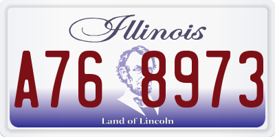 IL license plate A768973