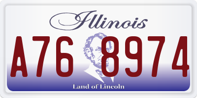 IL license plate A768974