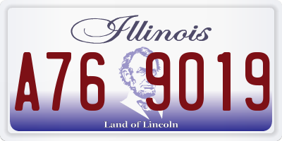 IL license plate A769019