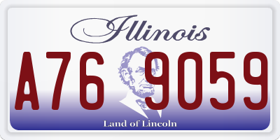 IL license plate A769059