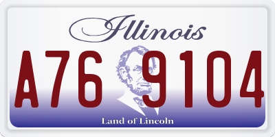 IL license plate A769104