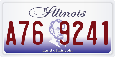 IL license plate A769241