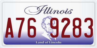 IL license plate A769283