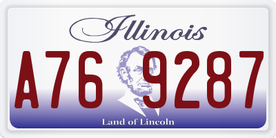 IL license plate A769287
