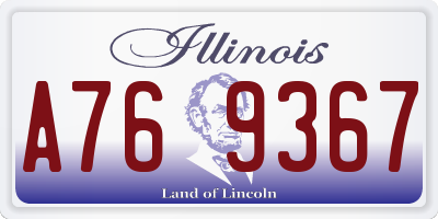 IL license plate A769367