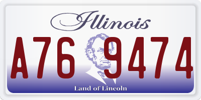 IL license plate A769474