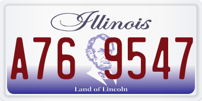 IL license plate A769547