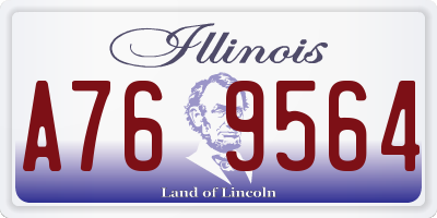IL license plate A769564