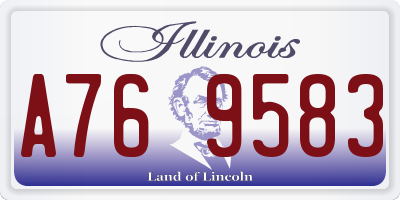 IL license plate A769583