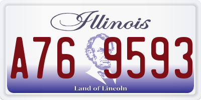 IL license plate A769593