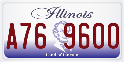 IL license plate A769600