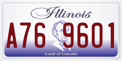 IL license plate A769601
