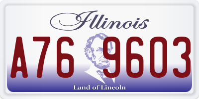 IL license plate A769603