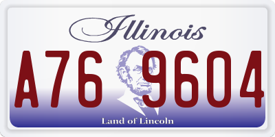 IL license plate A769604