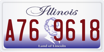 IL license plate A769618