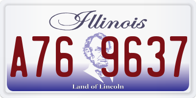 IL license plate A769637