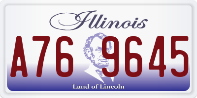 IL license plate A769645