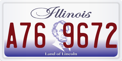 IL license plate A769672