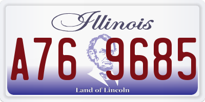 IL license plate A769685