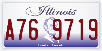 IL license plate A769719