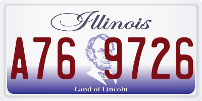 IL license plate A769726