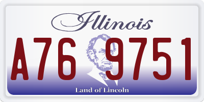 IL license plate A769751