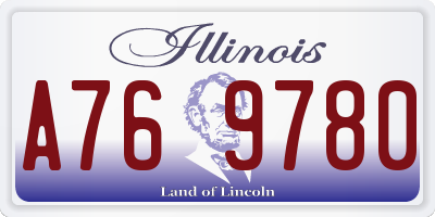 IL license plate A769780