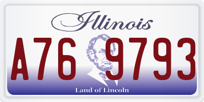 IL license plate A769793