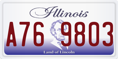 IL license plate A769803