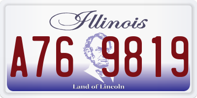IL license plate A769819