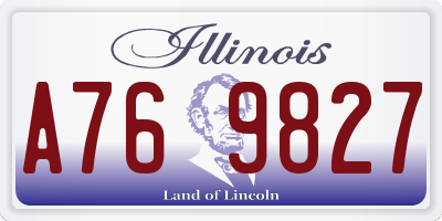 IL license plate A769827