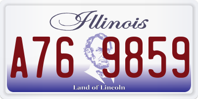 IL license plate A769859