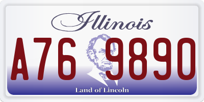 IL license plate A769890