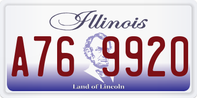 IL license plate A769920