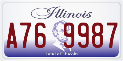 IL license plate A769987