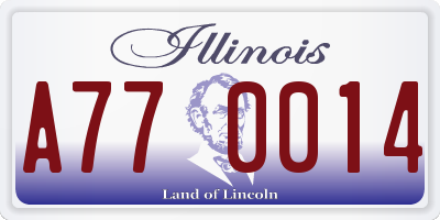 IL license plate A770014